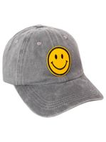 freche ZWILLINGSHERZ Smiley Classic Base-Cap mit Smiley-Patch Baumwoll-Cap justierbare Cappy Schirm-Mütze 4603M K258209 in Khaki, Navy-Blau, Grau, Blau, Weiß oder Rosa