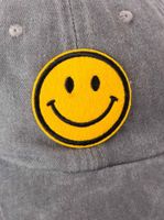 freche ZWILLINGSHERZ Smiley Classic Base-Cap mit Smiley-Patch Baumwoll-Cap justierbare Cappy Schirm-Mütze 4603M K258209 in Khaki, Navy-Blau, Grau, Blau, Weiß oder Rosa