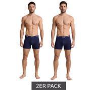 2er Pack Jeep Basic Boxer Herren Boxer-Shorts Baumwoll-Unterhose Unterwäsche I101545-001 Schwarz, Dunkelgrau oder Dunkelblau