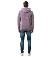 Stylischer Herren Kapuzen-Pullover Vintage-Washed Hoodie mit Grunge-Print Sweatshirt 19124 Anthrazit