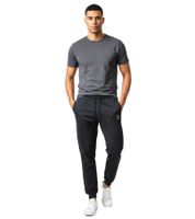 Fashionable ON THAT ASS Leo Men's Jogging Pants, Cotton Sweatshirt with Logo and Pockets, Black
