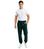 Stylish ON THAT ASS Aaron Men's Cotton Jogging Pants with Logo and Pockets, Green