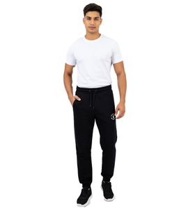 ON THAT ASS XOLO Men's Sporty Jogging Pants, Cotton Sweatshirt with Logo and Pockets, Black