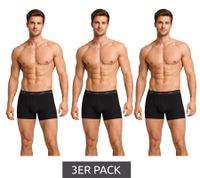 3er Pack PUMA Basic Boxer Herren Boxer-Shorts Baumwoll-Unterhose Unterwäsche 701218254 001 Schwarz