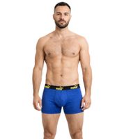 3er Pack PUMA Basic Boxer Herren Boxer-Shorts Baumwoll-Unterhose Unterwäsche 701218254 002 Schwarz/Navy/Hellblau