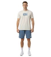 2-piece ON THAT ASS Armand Men's Sport Set Performance Set Gym Outfit with T-Shirt & Shorts Beige/Blue