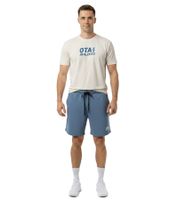 2-piece ON THAT ASS Armand Men's Sport Set Performance Set Gym Outfit with T-Shirt & Shorts Beige/Blue