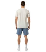 2-piece ON THAT ASS Armand Men's Sport Set Performance Set Gym Outfit with T-Shirt & Shorts Beige/Blue