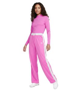 Comfortable NIKE Sportswear Air Mid-Rise Women's Breakaway Pants with Embroidered Swoosh Air Logo Joggers Sweatpants FN1905-675 Pink/Gray