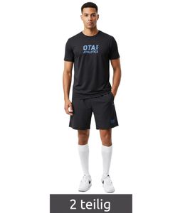 2-Piece ON THAT ASS Armand Men's Sports Set Performance Set Gym Outfit with T-Shirt & Shorts Black