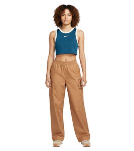 NIKE Sportswear Essential Woven Damen Cargo-Hose mit Ripstop-Gewebe Baumwoll-Hose FV7643-224 Braun
