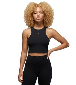 zeitloses NIKE Jordan Sport Body Con Damen Crop-Top Tank-Top mit DryFit Sport-Shirt Trainings-Shirt FN5156-010 Schwarz