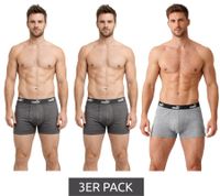 3er Pack PUMA Basic Boxer Herren Boxer-Shorts Baumwoll-Unterhose Unterwäsche 701218254 007 Grau/Hell-Grau