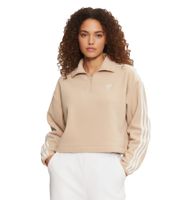 kuscheliger adidas Polar Fleece 1/2 Zip Damen Pullover nachhaltiges Fleece Shirt mit halbem Reißverschluss IY7267 Beige
