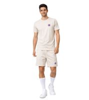 ON THAT ASS Herren Sommer-Set 2-teilig Baumwoll T-Shirt & Jersey Shorts modernes Streetwear Outfit Beige