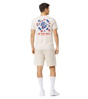 ON THAT ASS Herren Sommer-Set 2-teilig Baumwoll T-Shirt & Jersey Shorts modernes Streetwear Outfit Beige