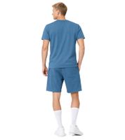 2-teiliges ON THAT ASS Herren Summer Set aus Baumwolle T-Shirt & Shorts bequemes Sommer-Outfit im modernen Stil Blau/Lime