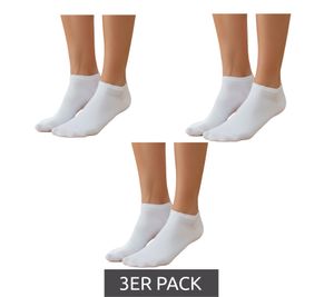 3-Pack Women's Sneaker Socks, 90 Denier, Opaque & Warm, Cotton Socks, White