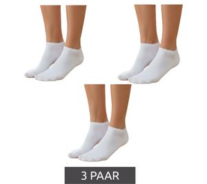 3 paires de chaussettes de sport pour femmes, en coton opaque et chaud 90 deniers, blanches