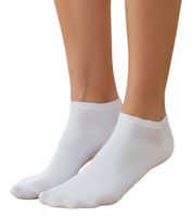 3 paires de chaussettes de sport pour femmes, en coton opaque et chaud 90 deniers, blanches