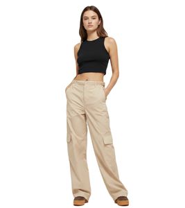 Practical adidas Cargo Pants for Women, Casual Trousers with Patch Pockets, Loose Fit JF6531 Beige