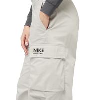 Pantalones cargo de mujer NIKE NSW de tejido moderno con bolsillos de parche, algodón, HM4322-014 Gris claro