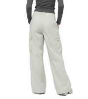 Pantalones cargo de mujer NIKE NSW de tejido moderno con bolsillos de parche, algodón, HM4322-014 Gris claro
