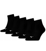 5 Paar PUMA Unisex Sneaker Baumwoll-Socken Baumwoll-Strümpfe mit flacher Naht 100003751 001 Schwarz