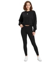bequemes adidas Essentials Damen Crop-Sweatshirt Relaxed Fit Baumwoll-Pullover IW0953 Schwarz