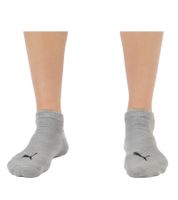 Lot de 5 paires de chaussettes PUMA unisexes en coton, coutures plates, référence 100003751 005, coloris anthracite/gris/gris clair