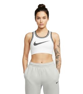 Soutien-gorge de sport Nike en jersey pour femme avec technologie Dry-Fit, brassière bustier FV6275-100, blanc/noir