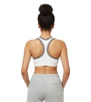 Soutien-gorge de sport Nike en jersey pour femme avec technologie Dry-Fit, brassière bustier FV6275-100, blanc/noir