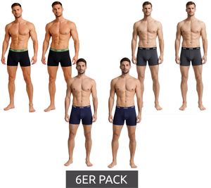 6er Pack Jeep Basic Boxer Herren Boxer-Shorts Baumwoll-Unterhose Unterwäsche I101545-001 Schwarz, Dunkelgrau oder Dunkelblau