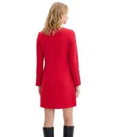 Robe d'été texturée pour femme, mini-robe à manches longues, robe de vacances rouge 910257