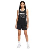 Maglia da basket da donna NIKE Jordan Jersey 23 con canotta in tessuto a rete, modello FN6687-010, colore nero