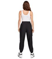 Pantalones deportivos de tejido NIKE Sportswear para mujer, estilo urbano, HQ0988-010, color negro