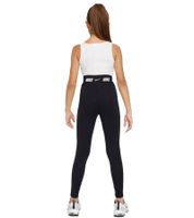 Leggings Nike para niños, de talle alto, de algodón, estilo chándal (FN7779, negro)