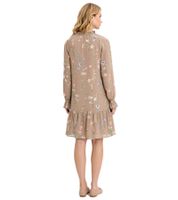 Lightweight Women's Summer Tunic Dress with Floral Print Mini Dress 954650 Beige/Multicolor
