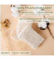 Lot de 4 éponges à vaisselle Swuper en coton ultra-absorbant, éponges de nettoyage écologiques, beige/blanc