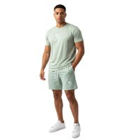 2-teiliges ON THAT ASS Zane Herren Sport-Set Trainings-Set Gym Outfit mit T-Shirt & Shorts Grün