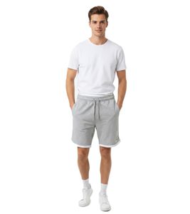 weiche SCOTCH & SODA Herren Sport-Short Baumwoll-Shorts kurze Fitness-Hose Freizeit-Shorts für Casual-Wear Beach-Shorts SSSP25M269727 033 Hellgrau
