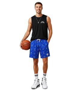 bequeme SCOTCH & SODA Herren Sport-Short Mesh-Bermuda kurze Fitness-Hose SSSP25M266619 430 Royal-Blau