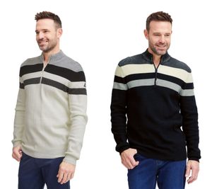 Classic FQ1924 FQKyle Men's Zip Jacket with Stand-Up Collar, Jacket 21900654, Black or White