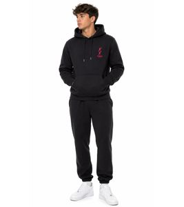 ON THAT ASS Steven Hoody Herren Kapuzen-Pullover Baumwoll-Sweater mit Kängurutasche Hoodie Schwarz