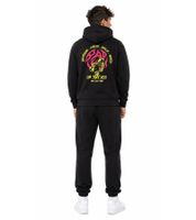 ON THAT ASS Steven Hoody Herren Kapuzen-Pullover Baumwoll-Sweater mit Kängurutasche Hoodie Schwarz