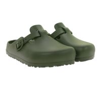 praktische BIRKENSTOCK Boston EVA Clogs Damen und Herren Hausschuhe Schlupf-Schuhe Made in Germany normale Weite 1026215 Khaki-Grün