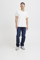 Lot de 2 polos classiques BLEND en coton pour homme (réf. 20718074) : blanc/bleu, beige/marron ou gris/noir