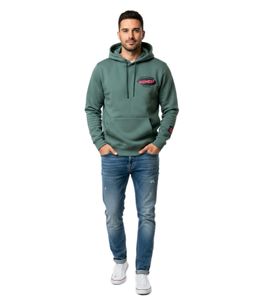 ON THAT ASS Vince Herren Hoody Kapuzen-Pullover Baumwoll-Sweater mit Kängurutasche Hoodie Grün