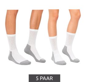 3 Pairs of Circulation-Friendly SOCKSWEAR Diabetic Socks for Women and Men, Cotton Socks with Comfort Cuff, White/Gray