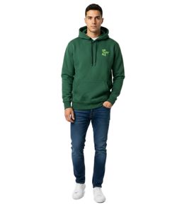 ON THAT ASS Duke Herren Hoody Kapuzen-Pullover Baumwoll-Sweater mit Kängurutasche Fleece gefüttert Hoodie Grün